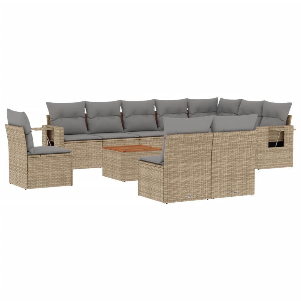 8721012864801_a_en_hd_1 vidaXL 11 Piece Garden Sofa Set with Cushions Beige Poly Rattan - Image 2