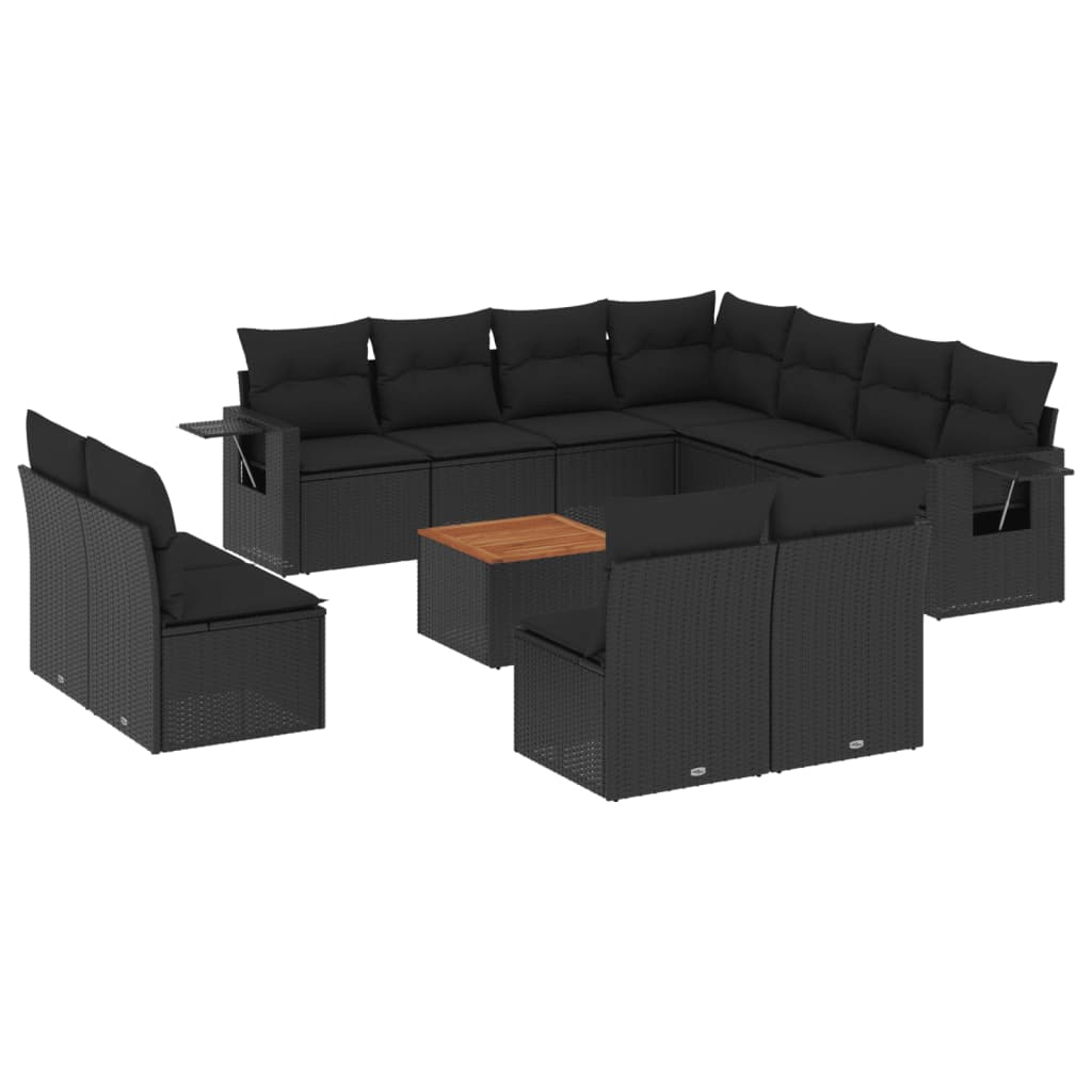 8721012864832_a_en_hd_1 vidaXL 12 Piece Garden Sofa Set with Cushions Black Poly Rattan - Image 2