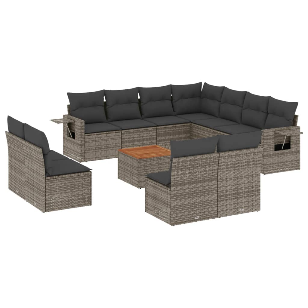 8721012864887_a_en_hd_1 vidaXL 12 Piece Garden Sofa Set with Cushions Grey Poly Rattan - Image 2
