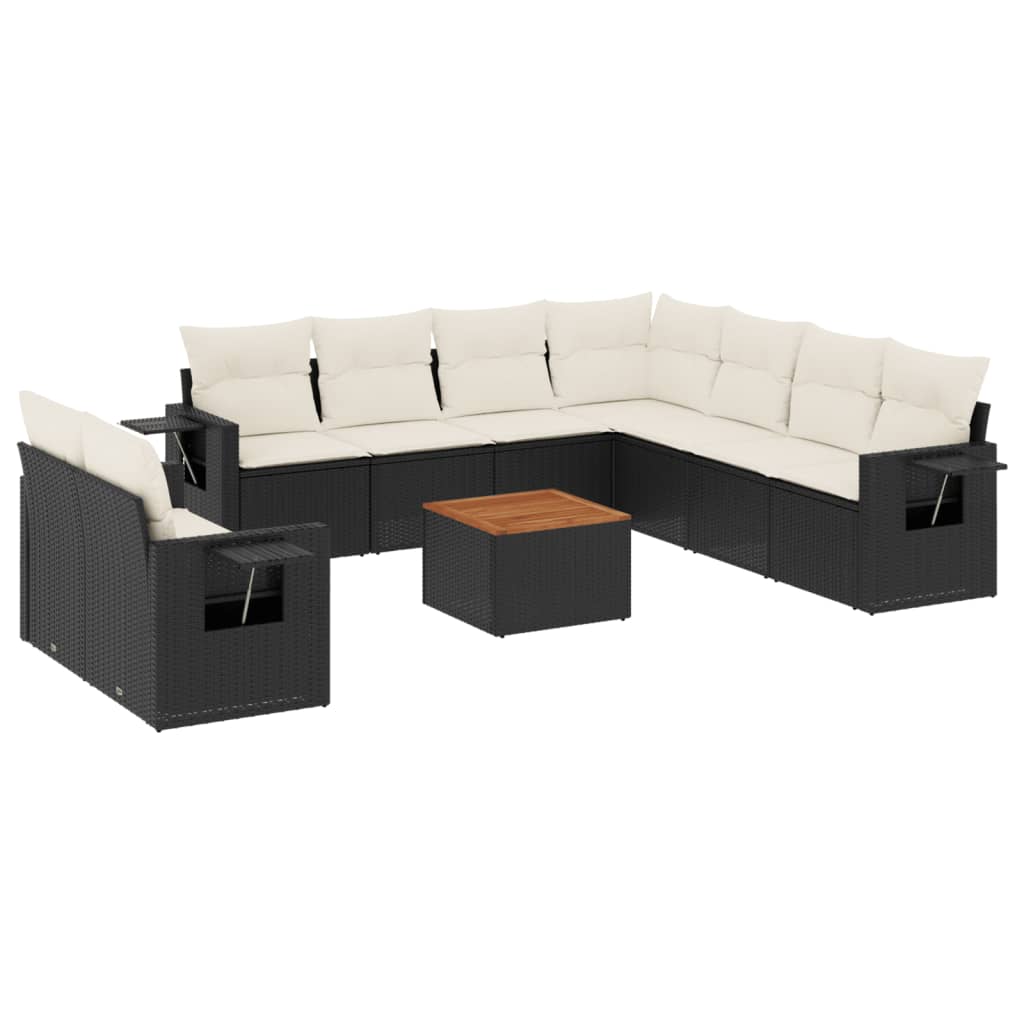 8721012864917_a_en_hd_1 vidaXL 10 Piece Garden Sofa Set with Cushions Black Poly Rattan - Image 2