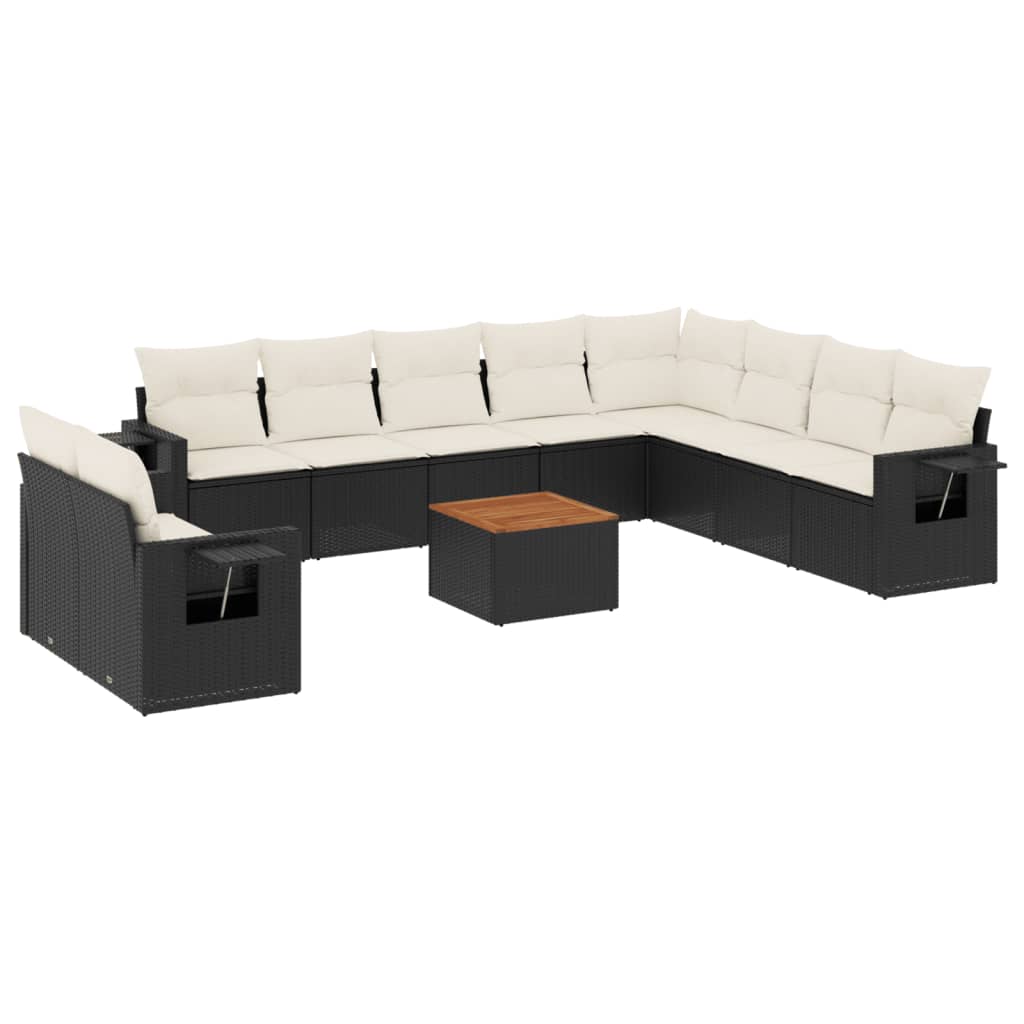 8721012864986_a_en_hd_1 vidaXL 11 Piece Garden Sofa Set with Cushions Black Poly Rattan - Image 2