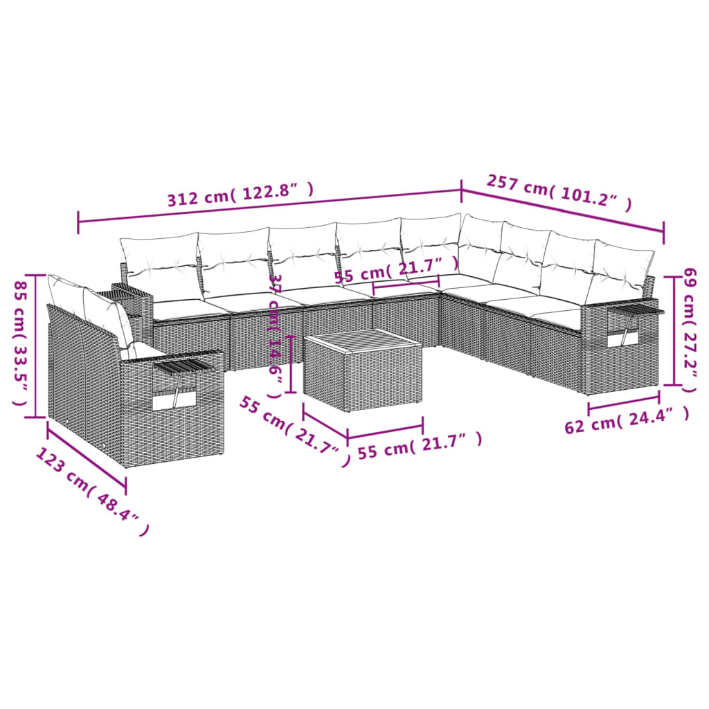 8721012864986_g_en_hd_7 vidaXL 11 Piece Garden Sofa Set with Cushions Black Poly Rattan - Image 9