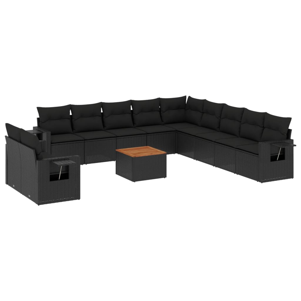 8721012865044_a_en_hd_1 vidaXL 12 Piece Garden Sofa Set with Cushions Black Poly Rattan - Image 2