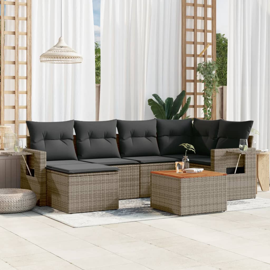 8721012865303_m_en_hd_1 vidaXL 7 Piece Garden Sofa Set with Cushions Grey Poly Rattan - Image 1