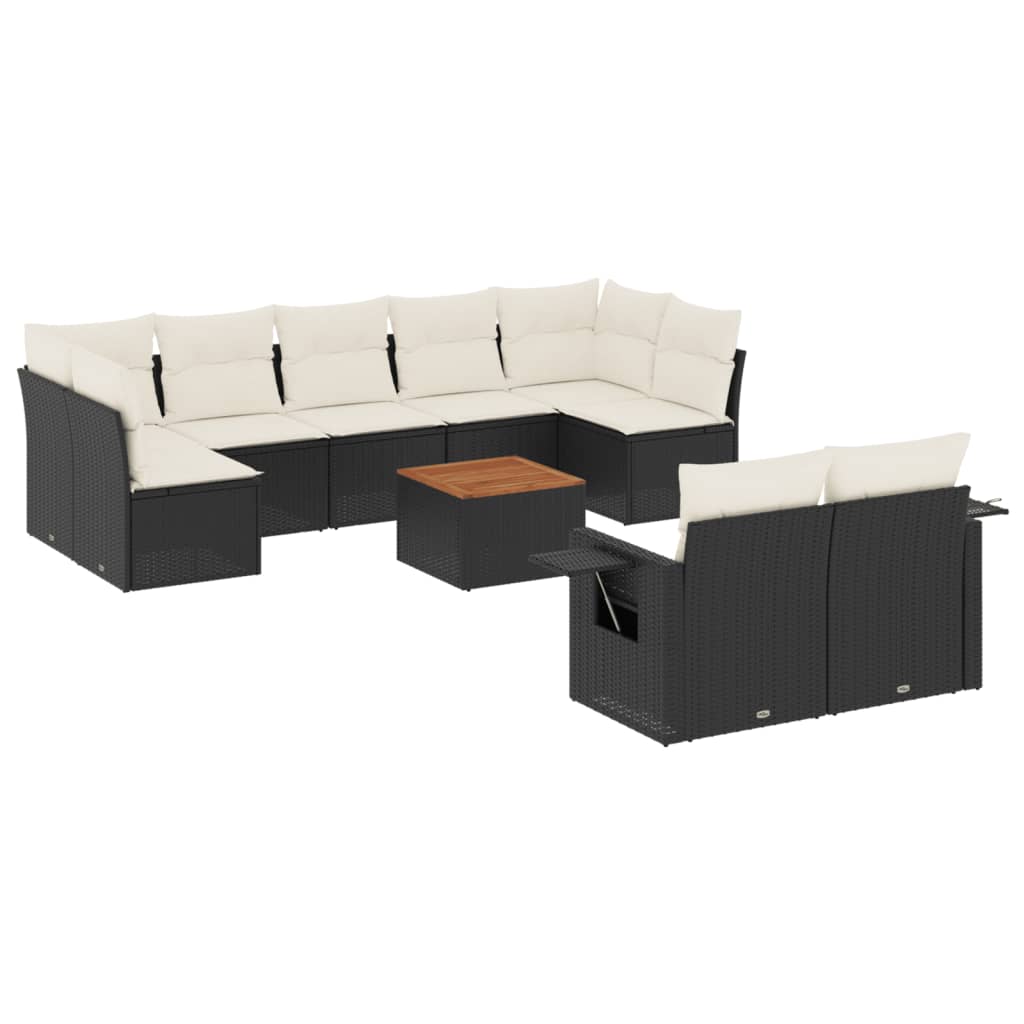 8721012865754_a_en_hd_1 vidaXL 10 Piece Garden Sofa Set with Cushions Black Poly Rattan - Image 2
