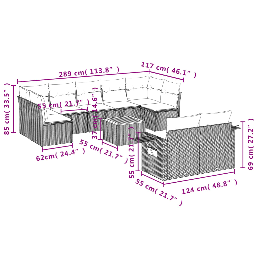 8721012865785_g_en_hd_7 vidaXL 10 Piece Garden Sofa Set with Cushions Beige Poly Rattan - Image 9