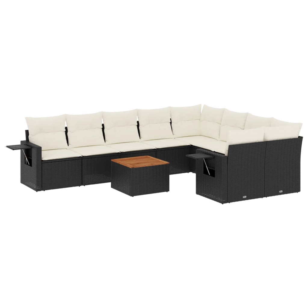 8721012865822_a_en_hd_1 vidaXL 10 Piece Garden Sofa Set with Cushions Black Poly Rattan - Image 2