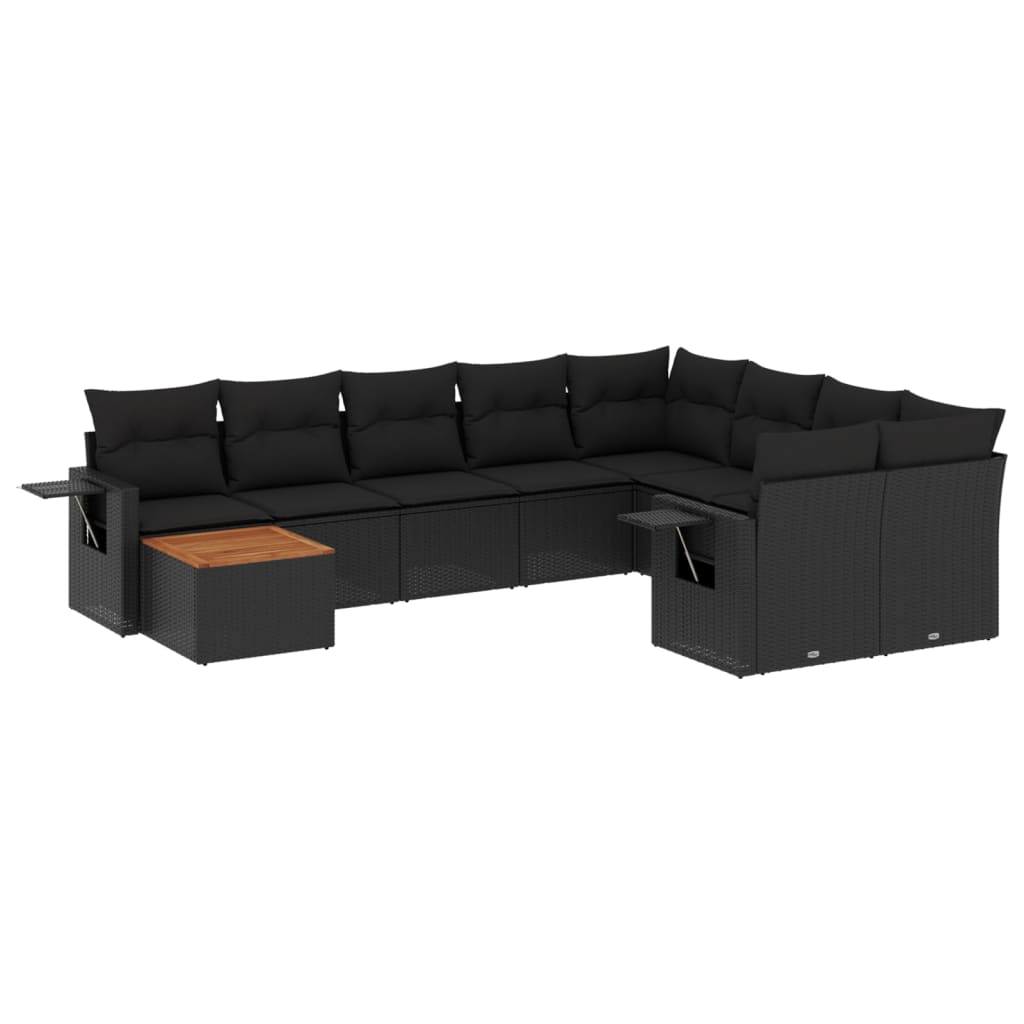 8721012865884_a_en_hd_1 vidaXL 10 Piece Garden Sofa Set with Cushions Black Poly Rattan - Image 2