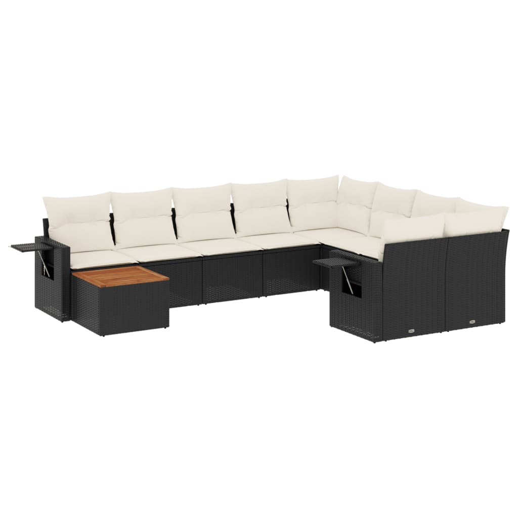 8721012865891_a_en_hd_1 vidaXL 10 Piece Garden Sofa Set with Cushions Black Poly Rattan - Image 2
