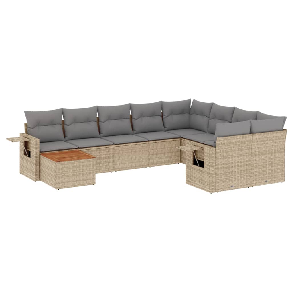 8721012865921_a_en_hd_1 vidaXL 10 Piece Garden Sofa Set with Cushions Beige Poly Rattan - Image 2