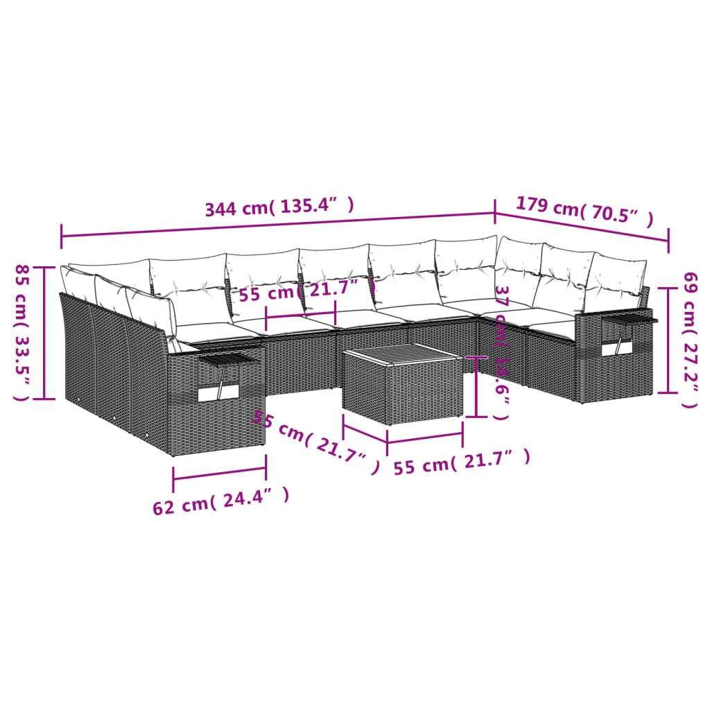 8721012865952_g_en_hd_8 vidaXL 11 Piece Garden Sofa Set with Cushions Black Poly Rattan - Image 10