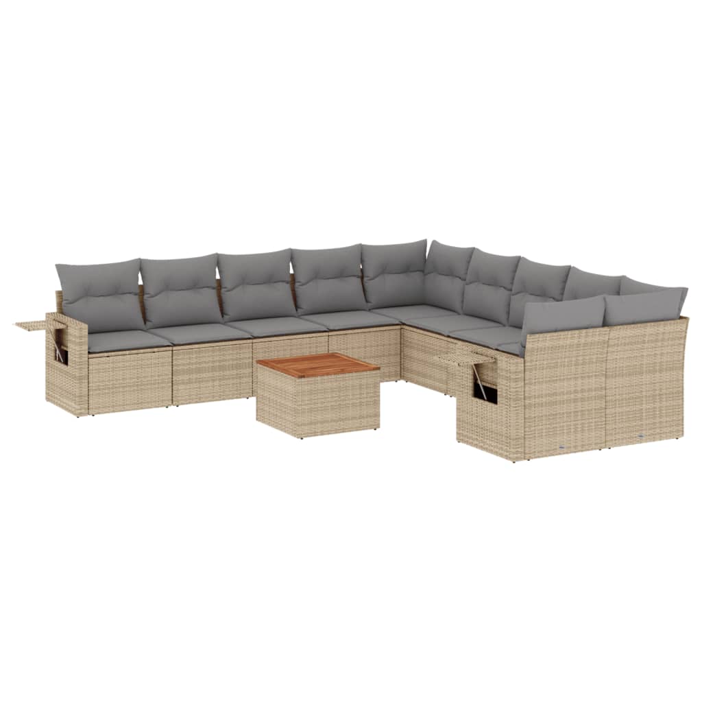 8721012866201_a_en_hd_1 vidaXL 11 Piece Garden Sofa Set with Cushions Beige Poly Rattan - Image 2