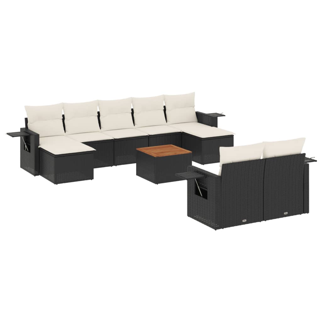 8721012866386_a_en_hd_1 vidaXL 10 Piece Garden Sofa Set with Cushions Black Poly Rattan - Image 2