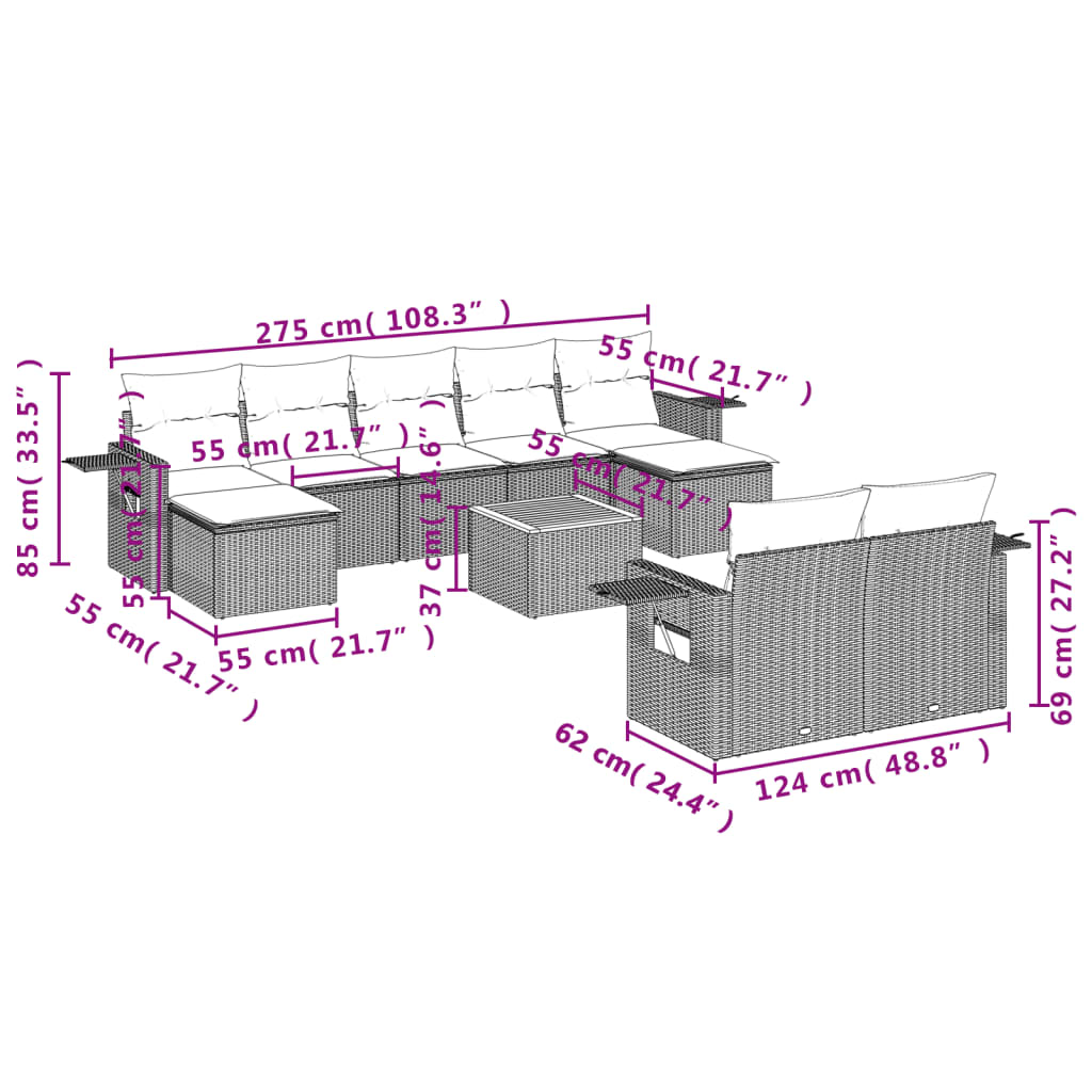 8721012866423_g_en_hd_7 vidaXL 10 Piece Garden Sofa Set with Cushions Grey Poly Rattan - Image 9