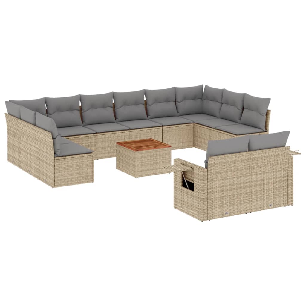 8721012866621_a_en_hd_1 vidaXL 13 Piece Garden Sofa Set with Cushions Beige Poly Rattan - Image 2