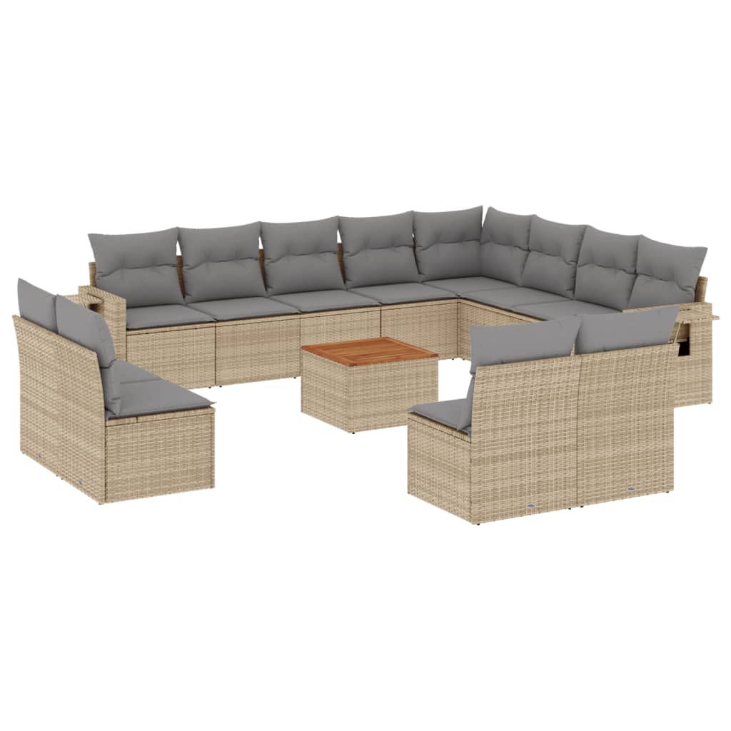 8721012866768_a_en_hd_1 vidaXL 13 Piece Garden Sofa Set with Cushions Beige Poly Rattan - Image 2
