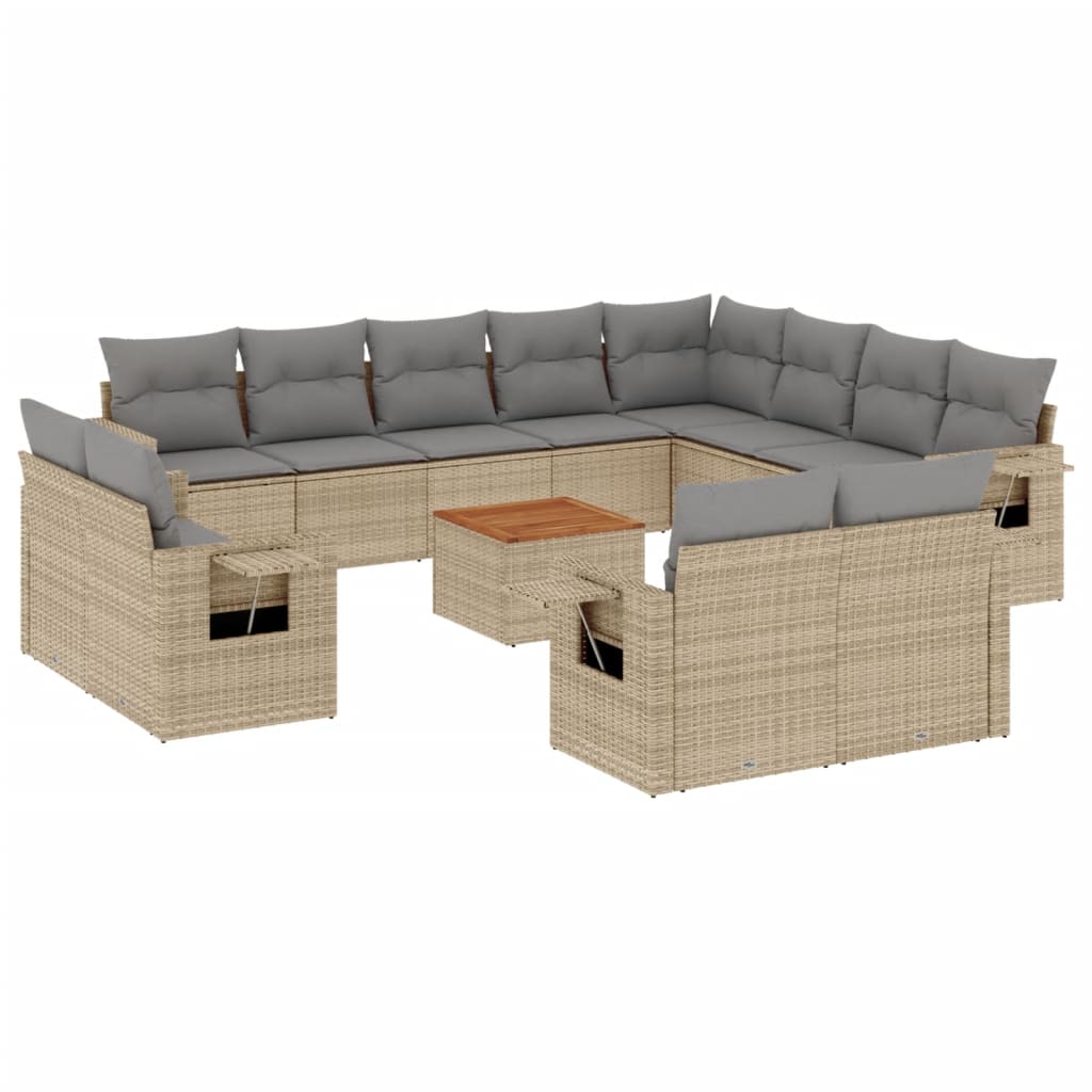 8721012866973_a_en_hd_1 vidaXL 13 Piece Garden Sofa Set with Cushions Beige Poly Rattan - Image 2