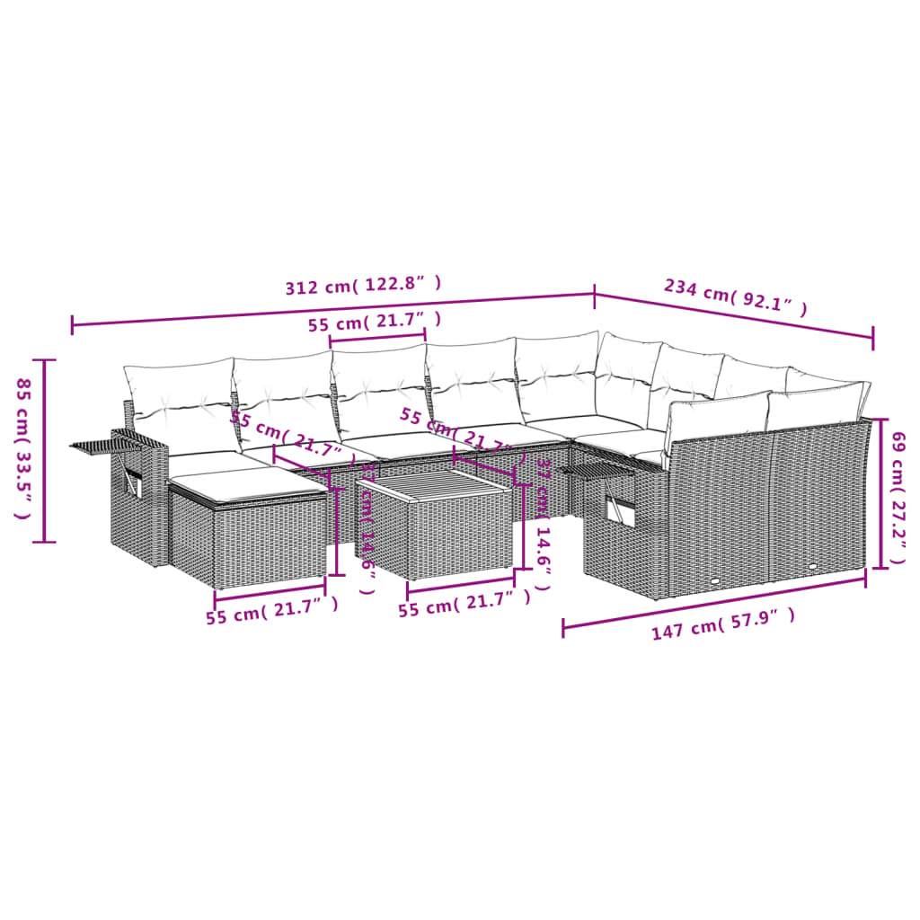 8721012867147_g_en_hd_8 vidaXL 11 Piece Garden Sofa Set with Cushions Black Poly Rattan - Image 10