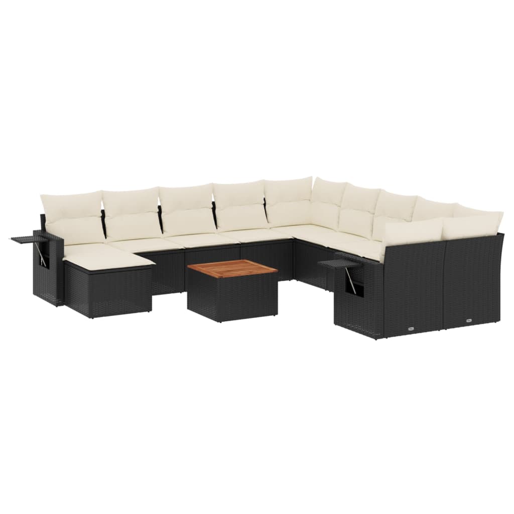 8721012867222_a_en_hd_1 vidaXL 12 Piece Garden Sofa Set with Cushions Black Poly Rattan - Image 2