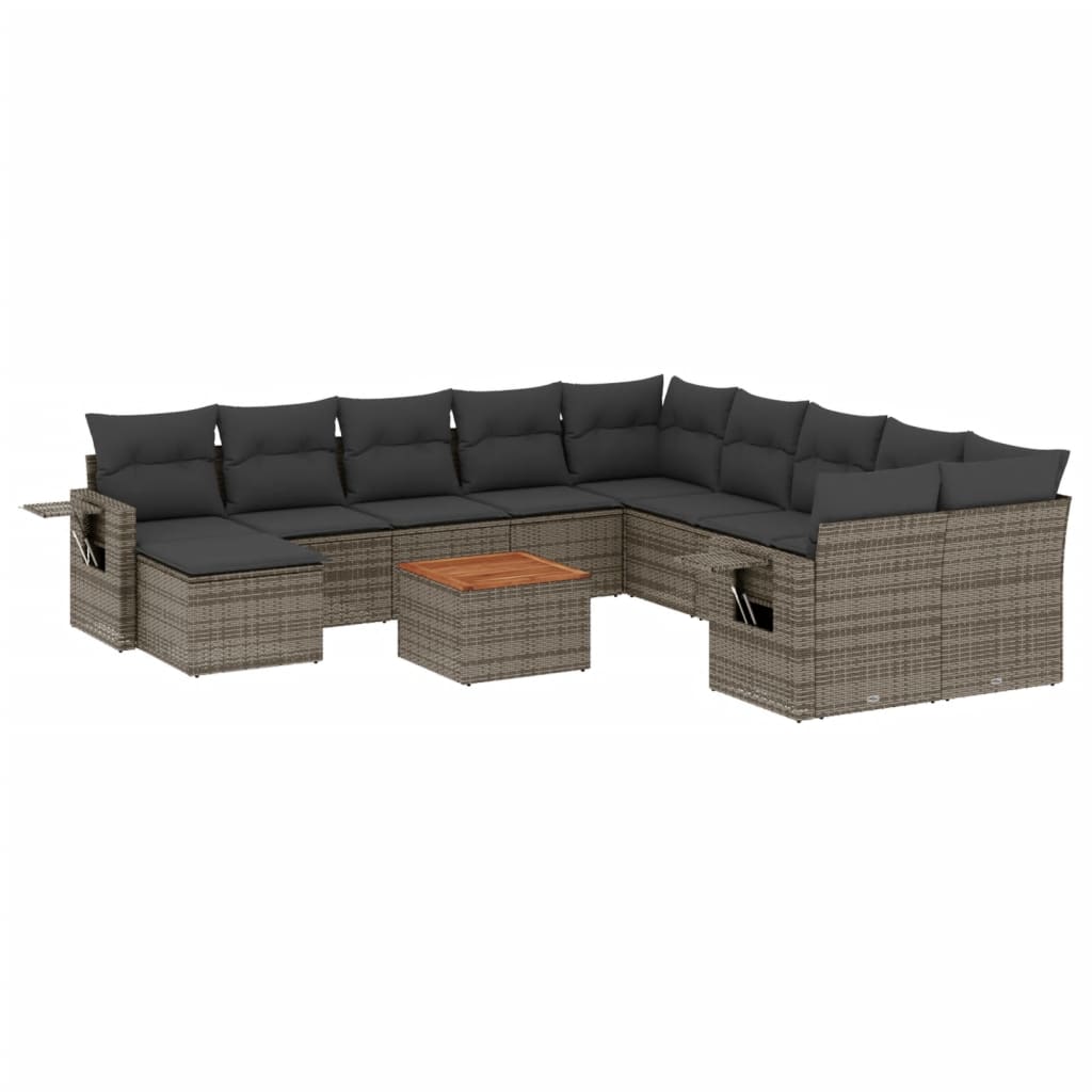 8721012867260_a_en_hd_1 vidaXL 12 Piece Garden Sofa Set with Cushions Grey Poly Rattan - Image 2