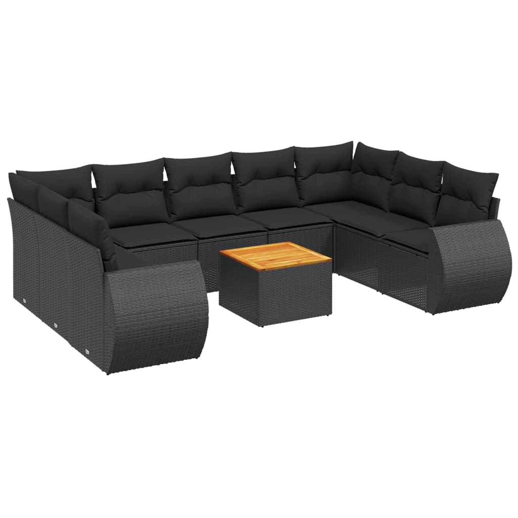 8721012870086_a_en_hd_1 vidaXL 10 Piece Garden Sofa Set with Cushions Black Poly Rattan - Image 2