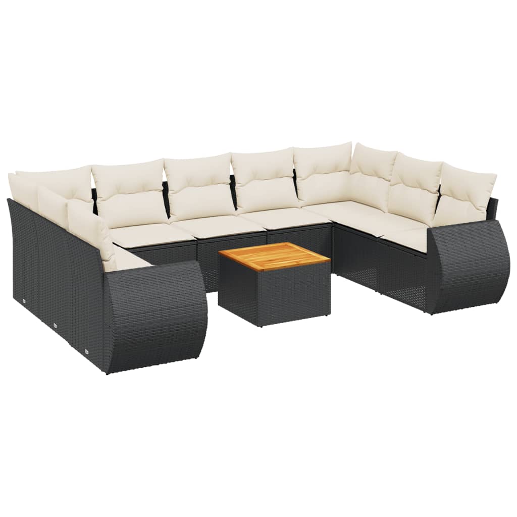 8721012870093_a_en_hd_1 vidaXL 10 Piece Garden Sofa Set with Cushions Black Poly Rattan - Image 2