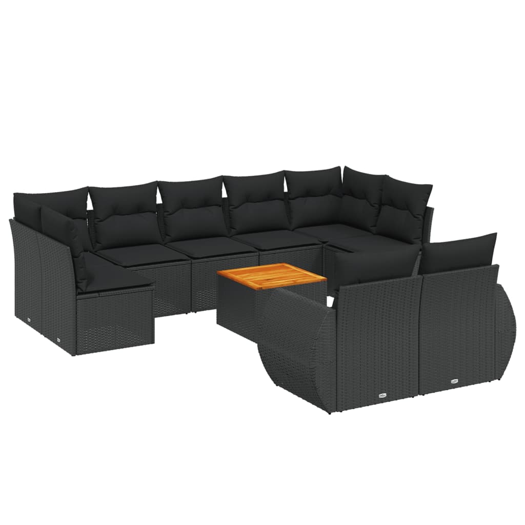 8721012870154_a_en_hd_1 vidaXL 10 Piece Garden Sofa Set with Cushions Black Poly Rattan - Image 2