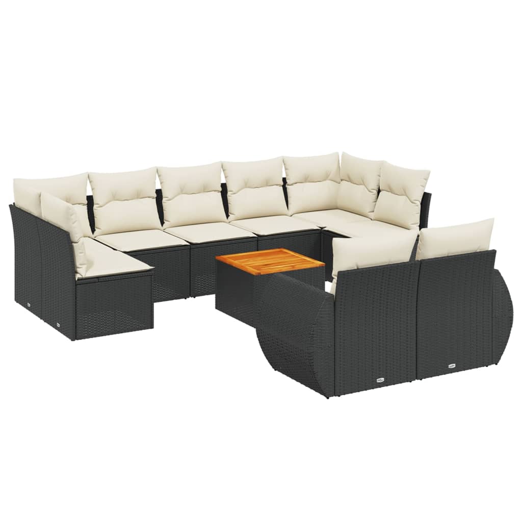 8721012870161_a_en_hd_1 vidaXL 10 Piece Garden Sofa Set with Cushions Black Poly Rattan - Image 2
