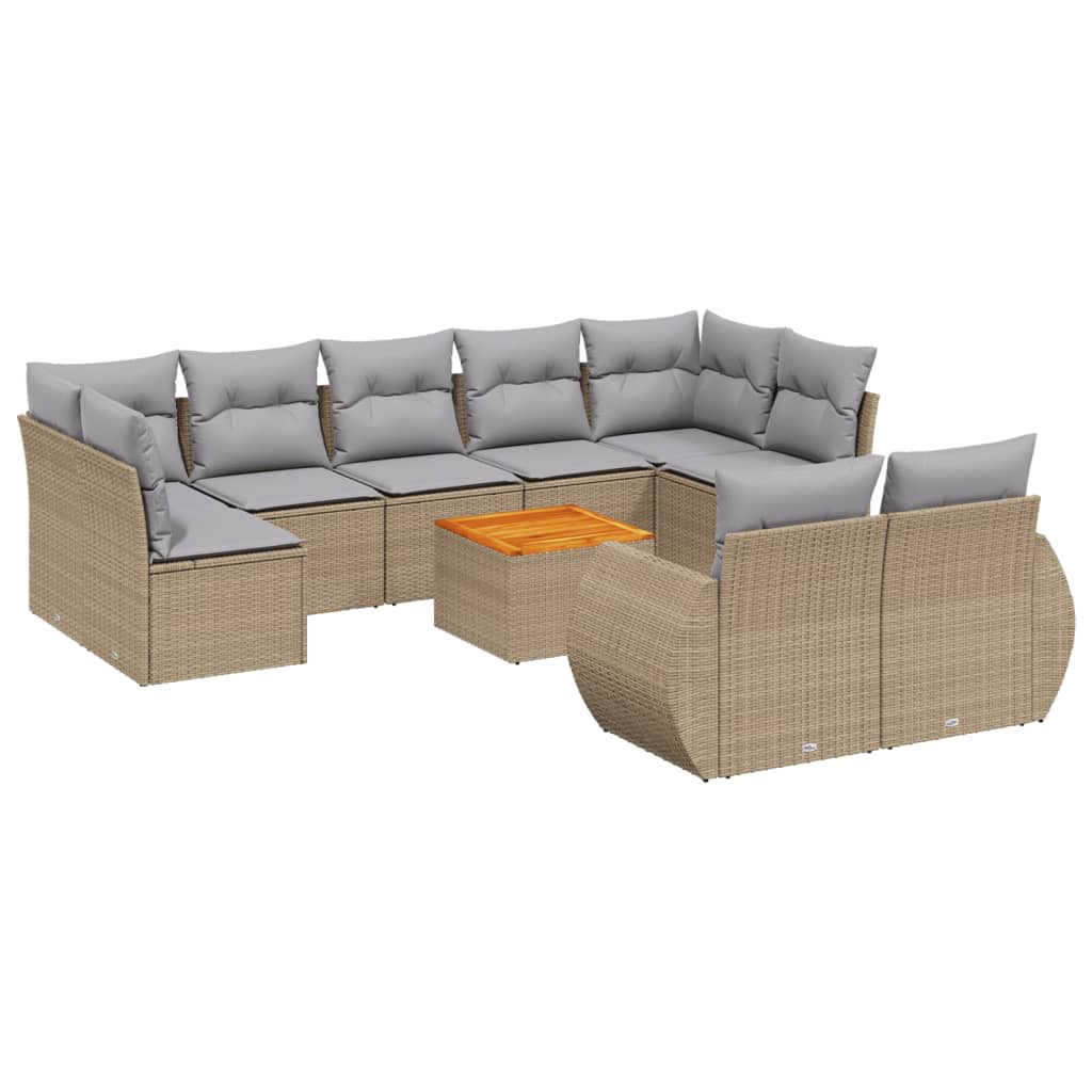 8721012870192_a_en_hd_1 vidaXL 10 Piece Garden Sofa Set with Cushions Beige Poly Rattan - Image 2