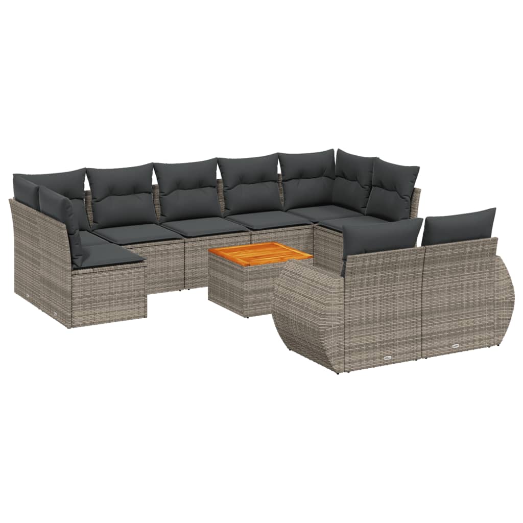 8721012870208_a_en_hd_1 vidaXL 10 Piece Garden Sofa Set with Cushions Grey Poly Rattan - Image 2