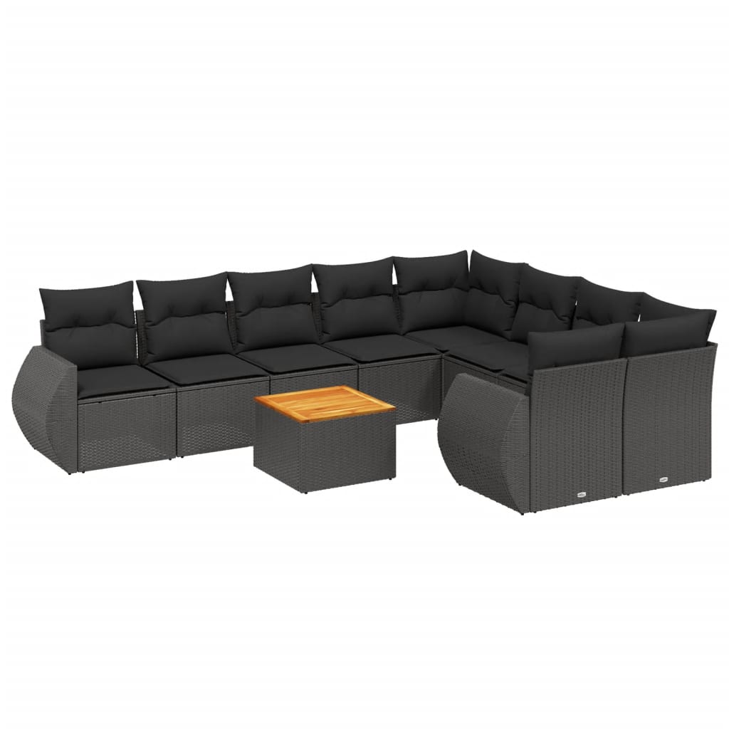 8721012870222_a_en_hd_1 vidaXL 10 Piece Garden Sofa Set with Cushions Black Poly Rattan - Image 2
