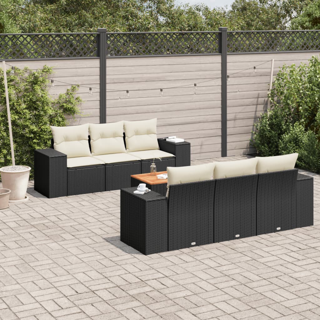8721012871984_m_en_hd_1 vidaXL 7 Piece Garden Sofa Set with Cushions Black Poly Rattan - Image 1