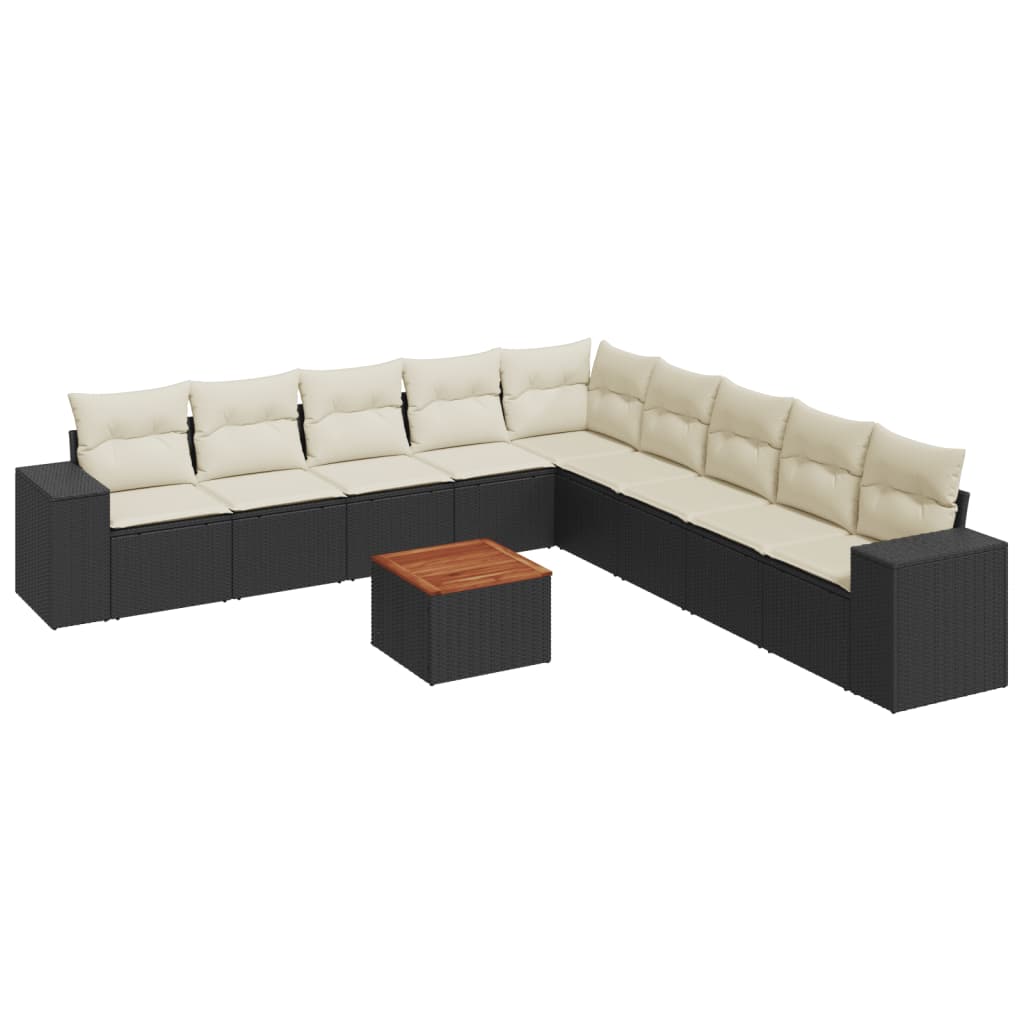 8721012873520_a_en_hd_1 vidaXL 10 Piece Garden Sofa Set with Cushions Black Poly Rattan - Image 2