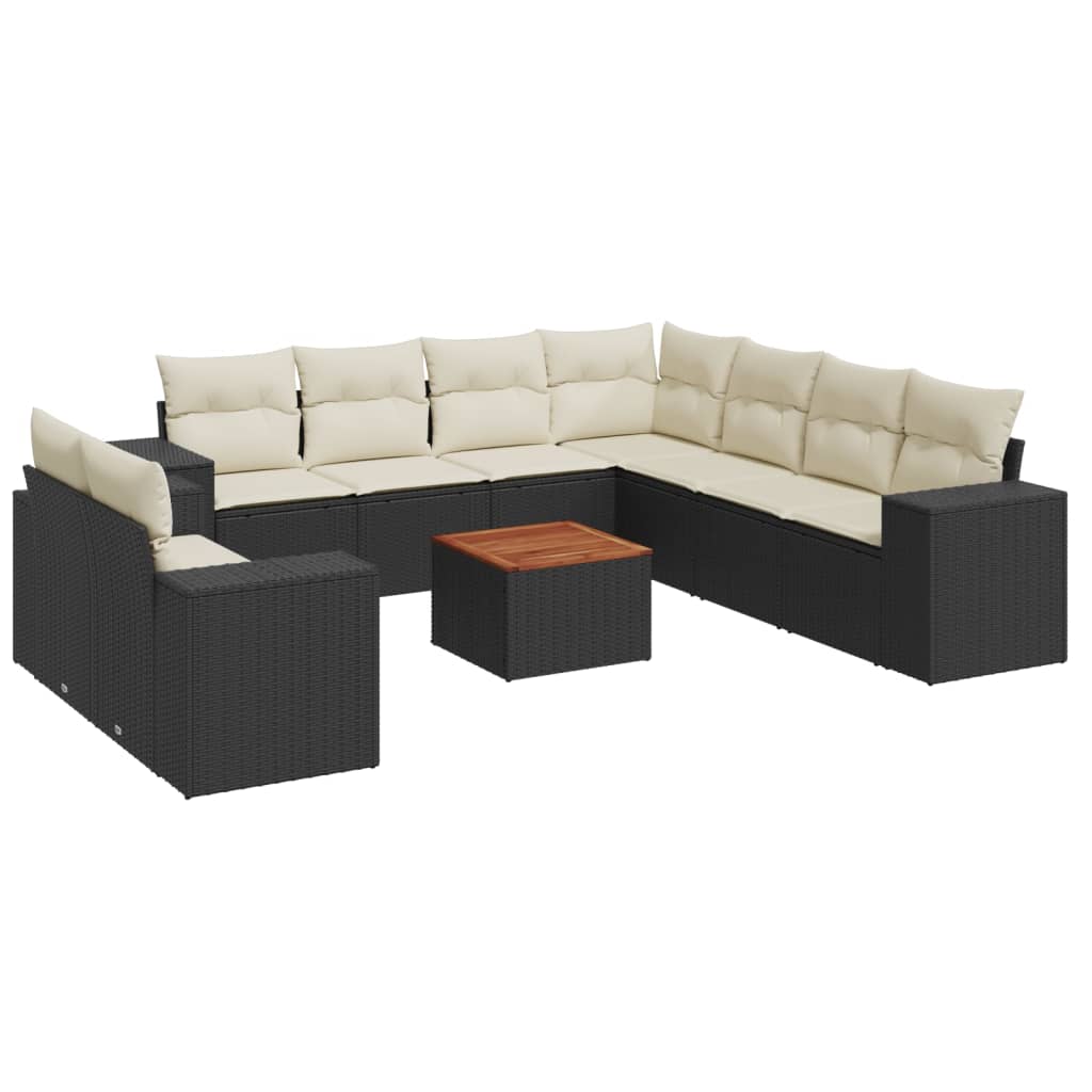 8721012873735_a_en_hd_1 vidaXL 10 Piece Garden Sofa Set with Cushions Black Poly Rattan - Image 2