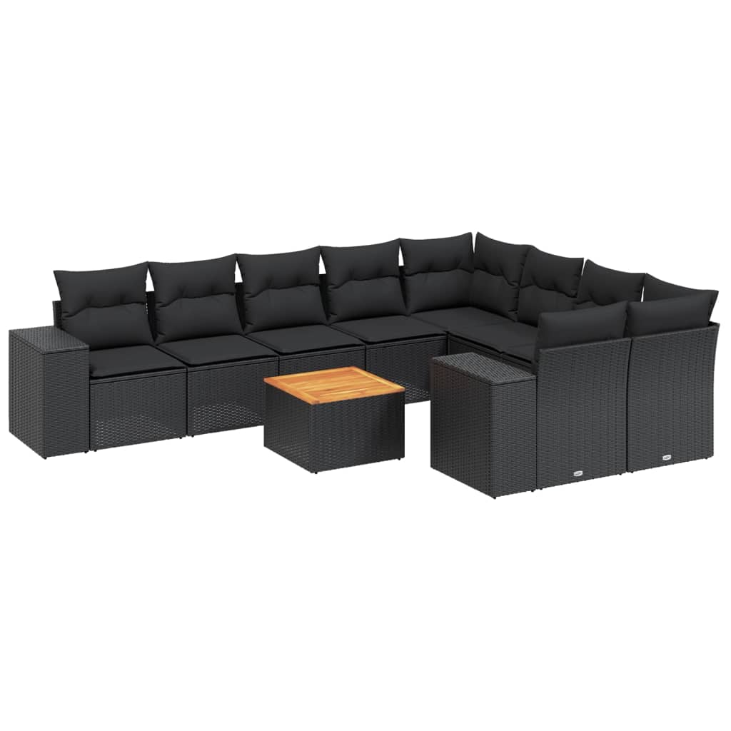 8721012874633_a_en_hd_1 vidaXL 10 Piece Garden Sofa Set with Cushions Black Poly Rattan - Image 2