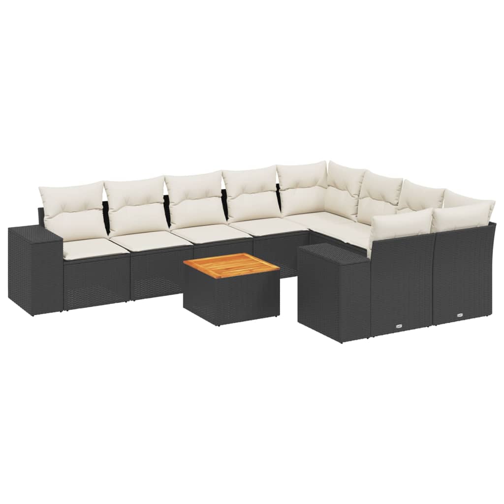8721012874640_a_en_hd_1 vidaXL 10 Piece Garden Sofa Set with Cushions Black Poly Rattan - Image 2