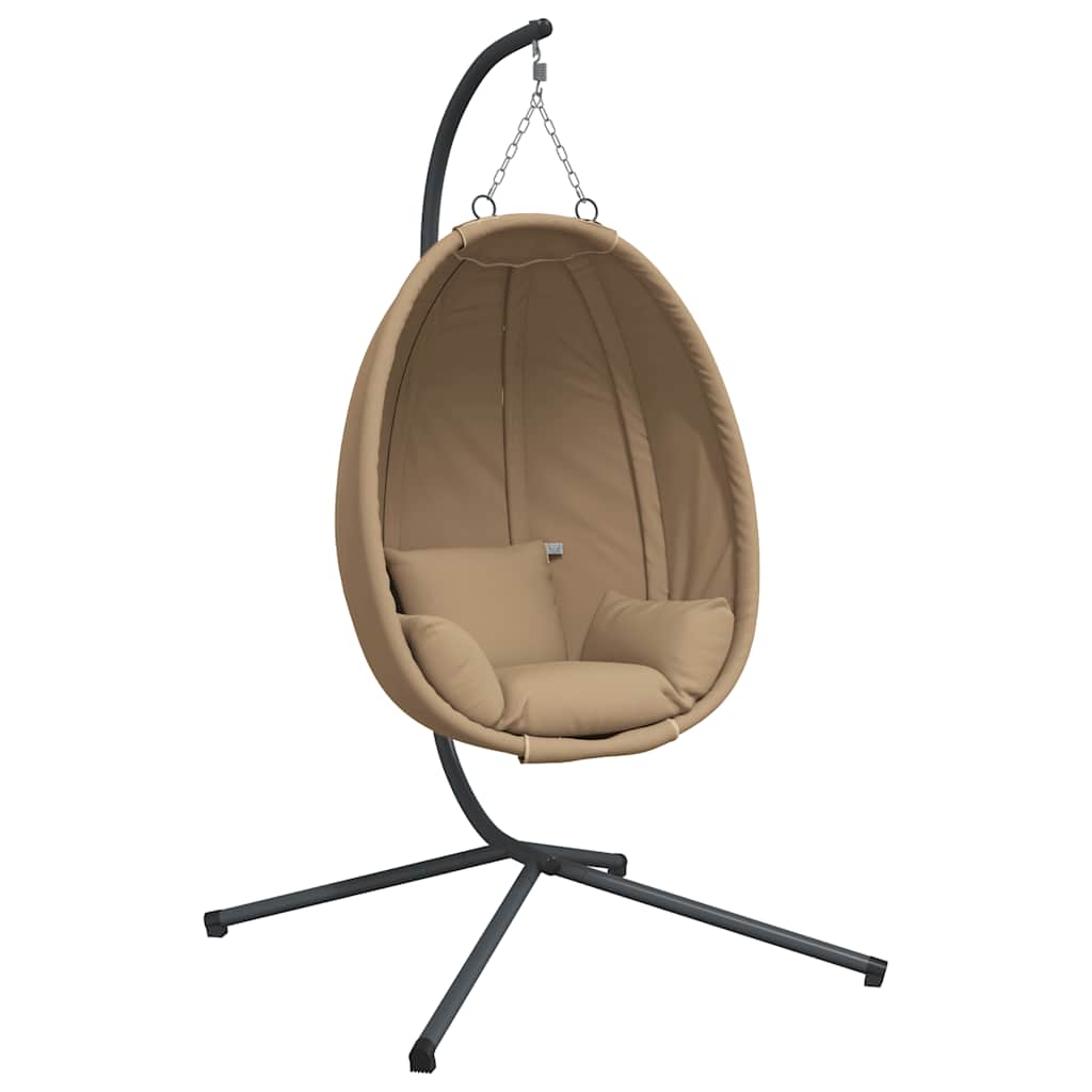 8721012877221_a_en_hd_1 vidaXL Hanging Egg Chair with Stand Taupe Fabric and Steel - Image 2