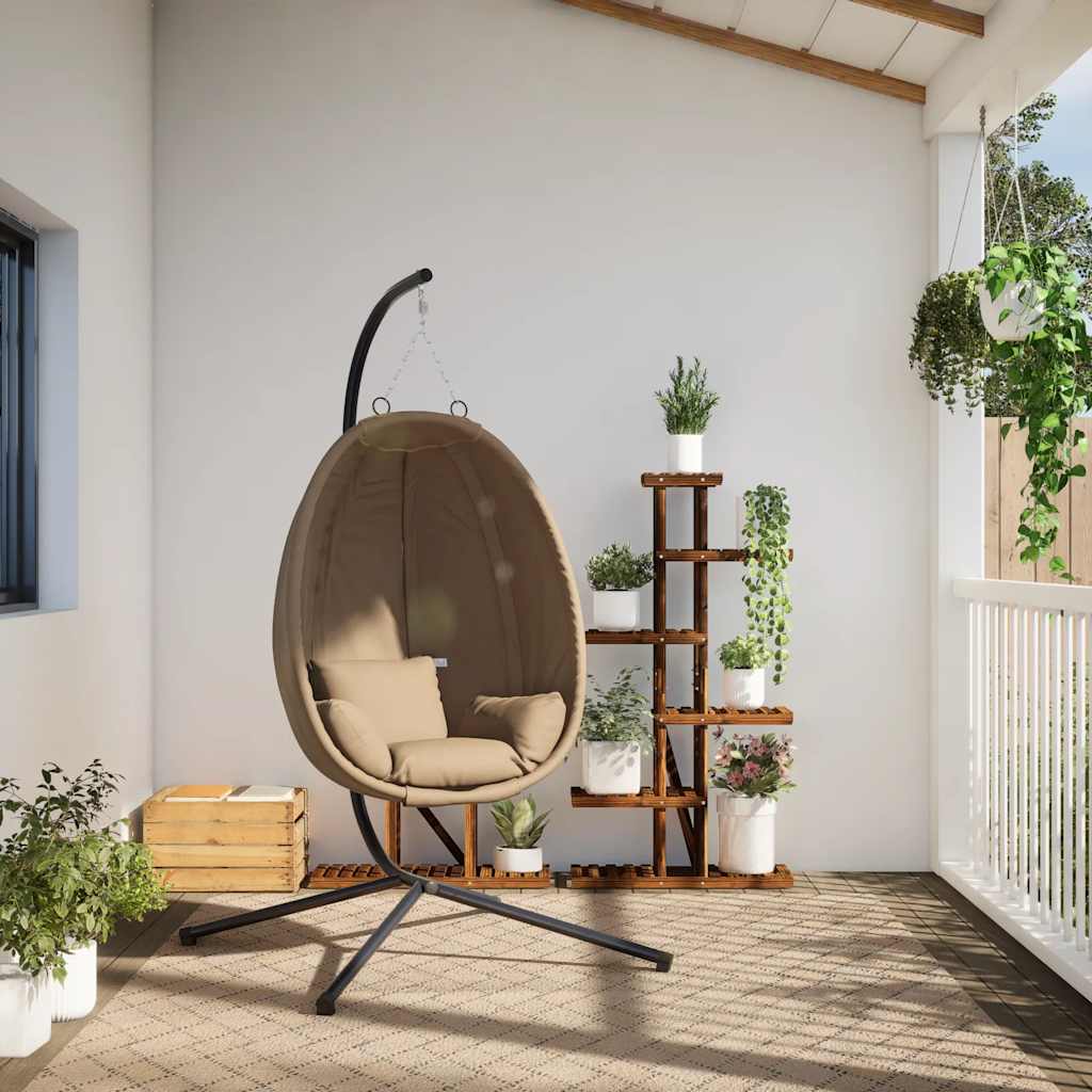8721012877221_g_en_hd_1 vidaXL Hanging Egg Chair with Stand Taupe Fabric and Steel - Image 3
