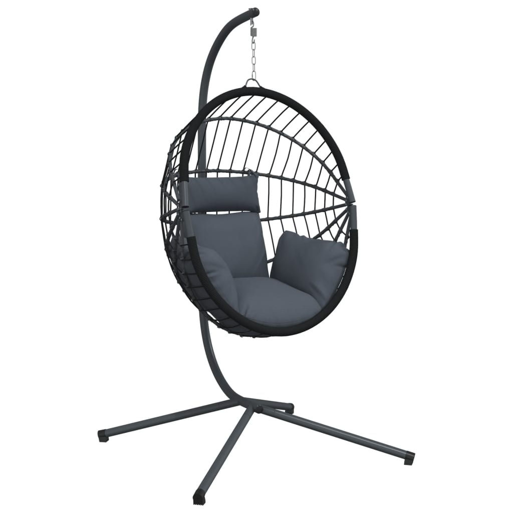 8721012877276_a_en_hd_1 vidaXL Hanging Egg Chair with Stand Anthracite Rattan and Steel - Image 2
