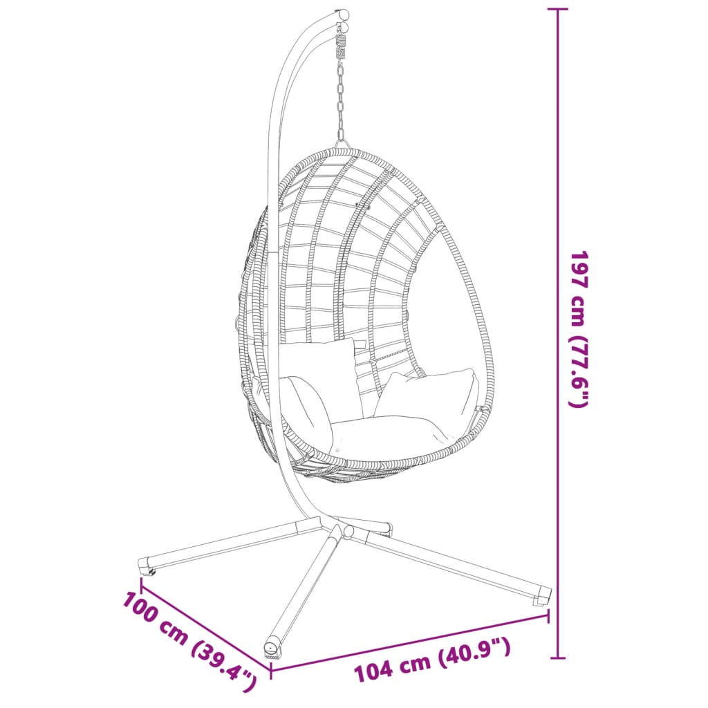 8721012877351_g_en_hd_4 vidaXL Hanging Egg Chair Stand without Basket Black Steel - Image 6