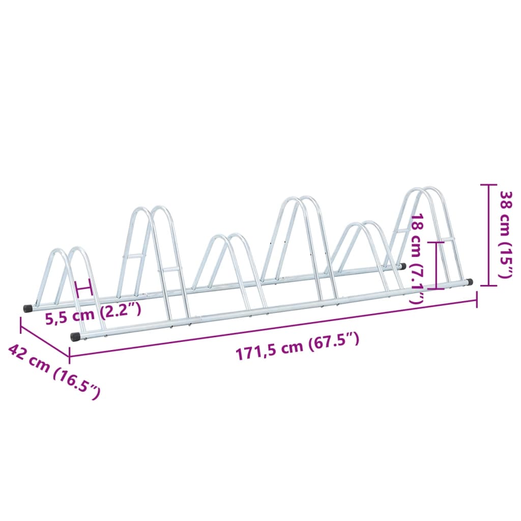 8721012879751_g_en_hd_7 vidaXL Bicycle Stand for 6 Bikes Floor Freestanding Galvanised Steel - Image 8