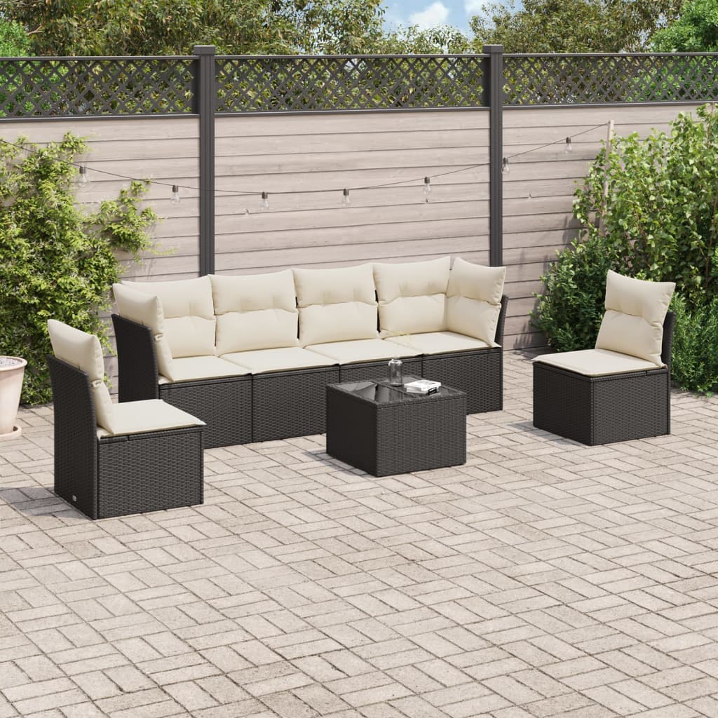 8721012881907_m_en_hd_1 vidaXL 7 Piece Garden Sofa Set with Cushions Black Poly Rattan - Image 1