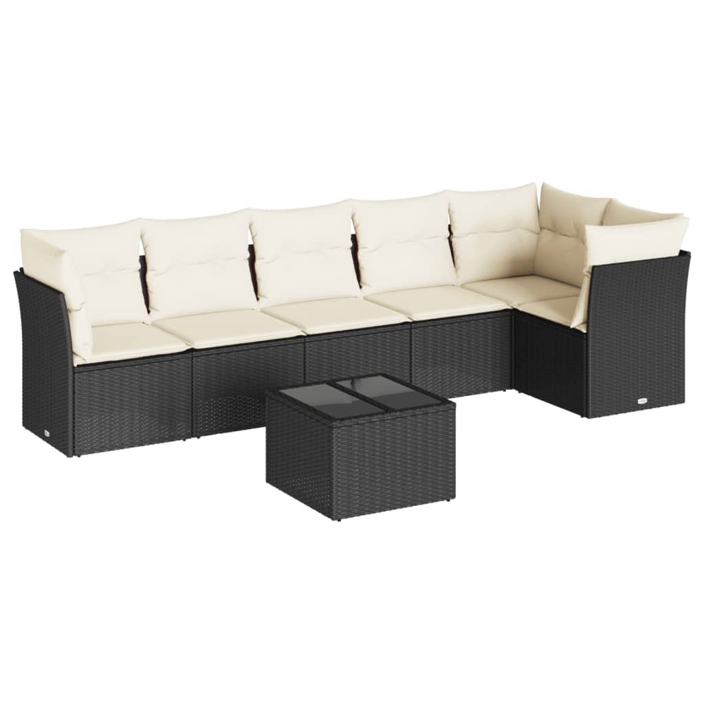 8721012884809_a_en_hd_1 vidaXL 7 Piece Garden Sofa Set with Cushions Black Poly Rattan - Image 2