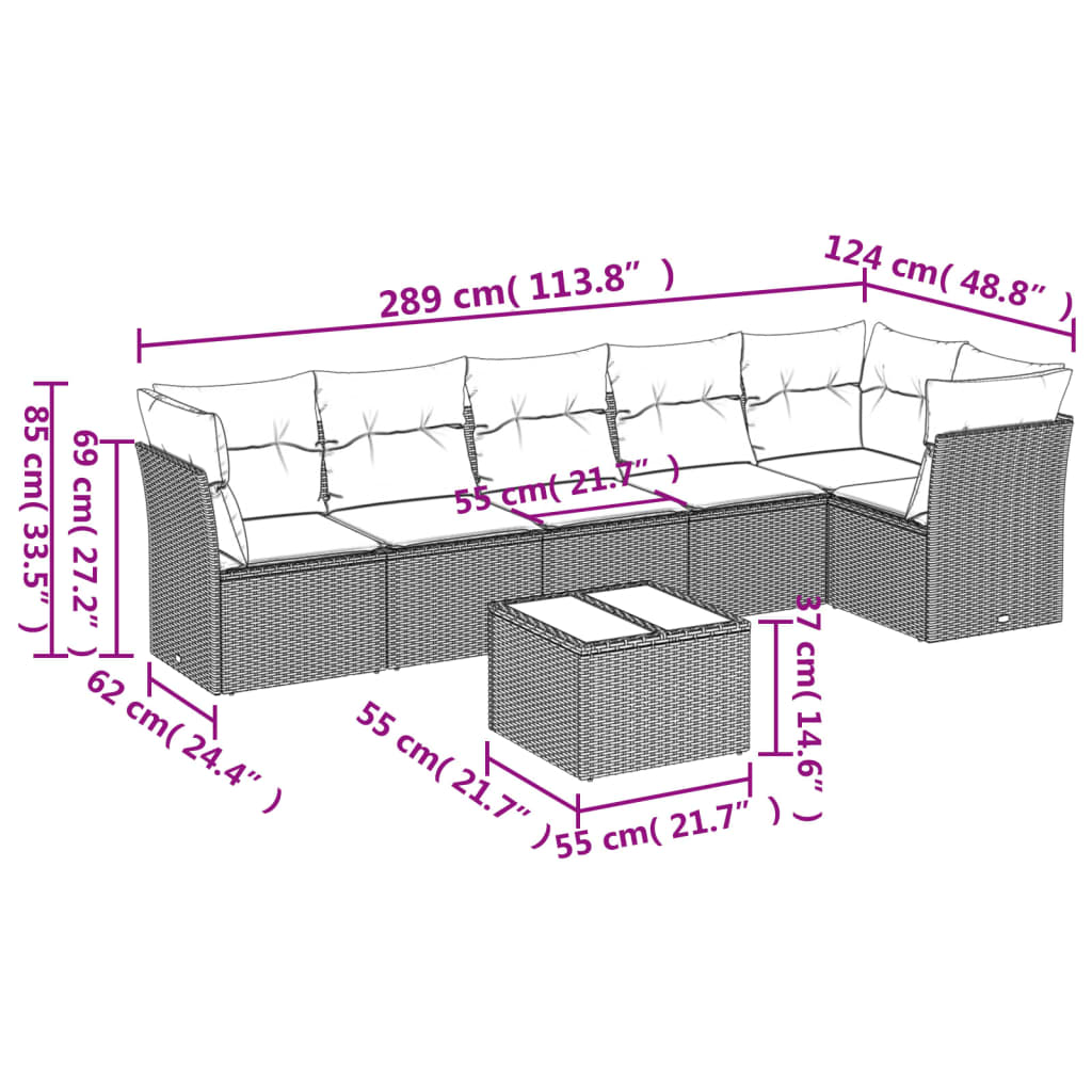 8721012884830_g_en_hd_1 vidaXL 7 Piece Garden Sofa Set with Cushions Beige Poly Rattan - Image 3