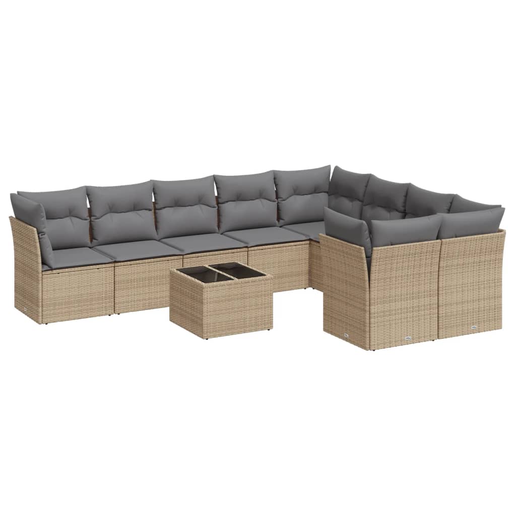 8721012889934_a_en_hd_1 vidaXL 10 Piece Garden Sofa Set with Cushions Beige Poly Rattan - Image 2