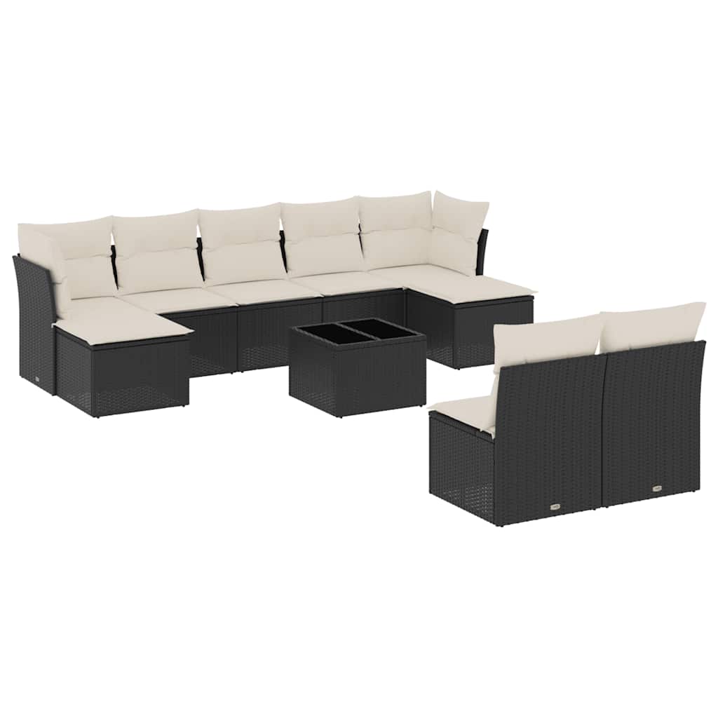 8721012890909_a_en_hd_1 vidaXL 10 Piece Garden Sofa Set with Cushions Black Poly Rattan - Image 2