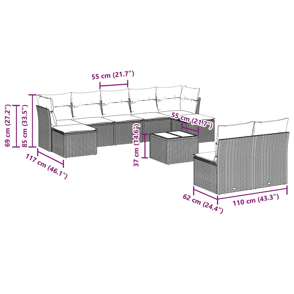 8721012890909_g_en_hd_1 vidaXL 10 Piece Garden Sofa Set with Cushions Black Poly Rattan - Image 3