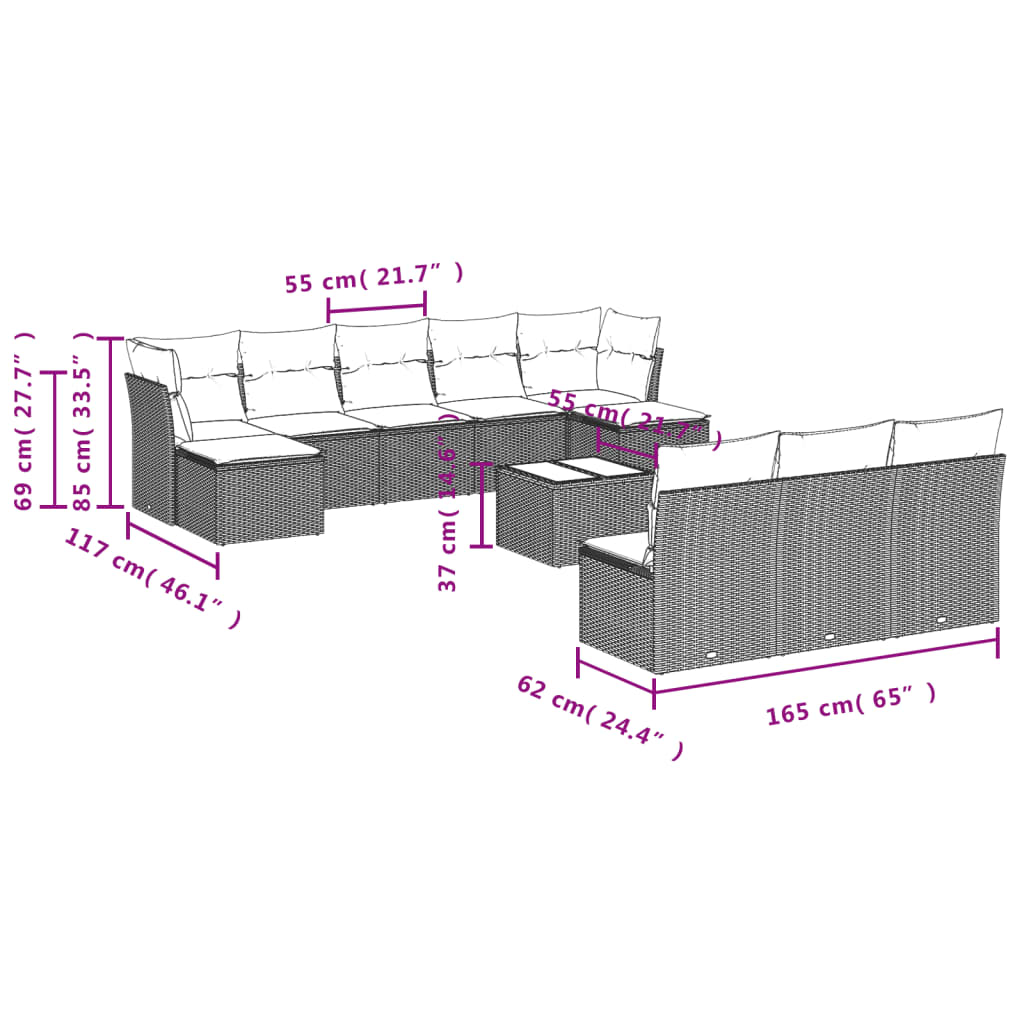 8721012891104_g_en_hd_1 vidaXL 11 Piece Garden Sofa Set with Cushions Black Poly Rattan - Image 3