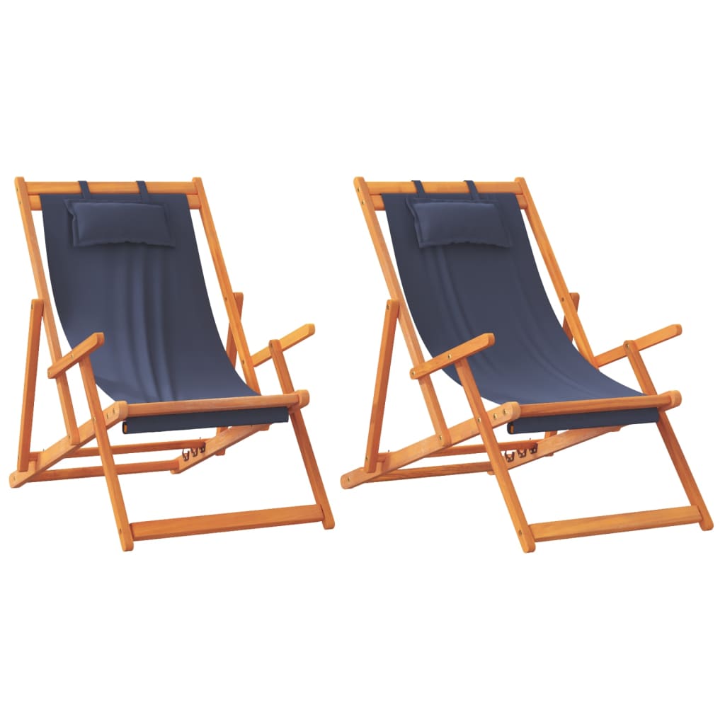 8721012911284_a_en_hd_1 vidaXL Folding Beach Chairs 2 pcs Blue Fabric - Image 2