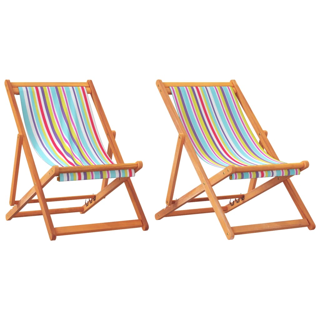 8721012911413_a_en_hd_1 vidaXL Folding Beach Chairs 2 pcs Multicolour Fabric - Image 2